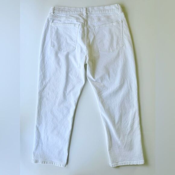 DL1961 Riley Boyfriend Straight Cut Cropped Length Jean in White Size 30 - Picture 6 of 13